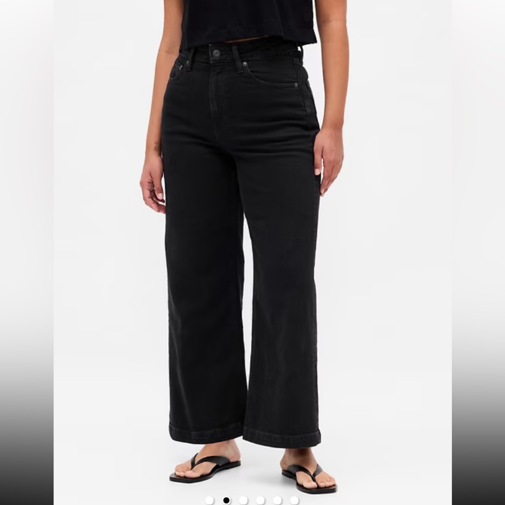 Gap curvy stride ankle straight black jeans size 10L